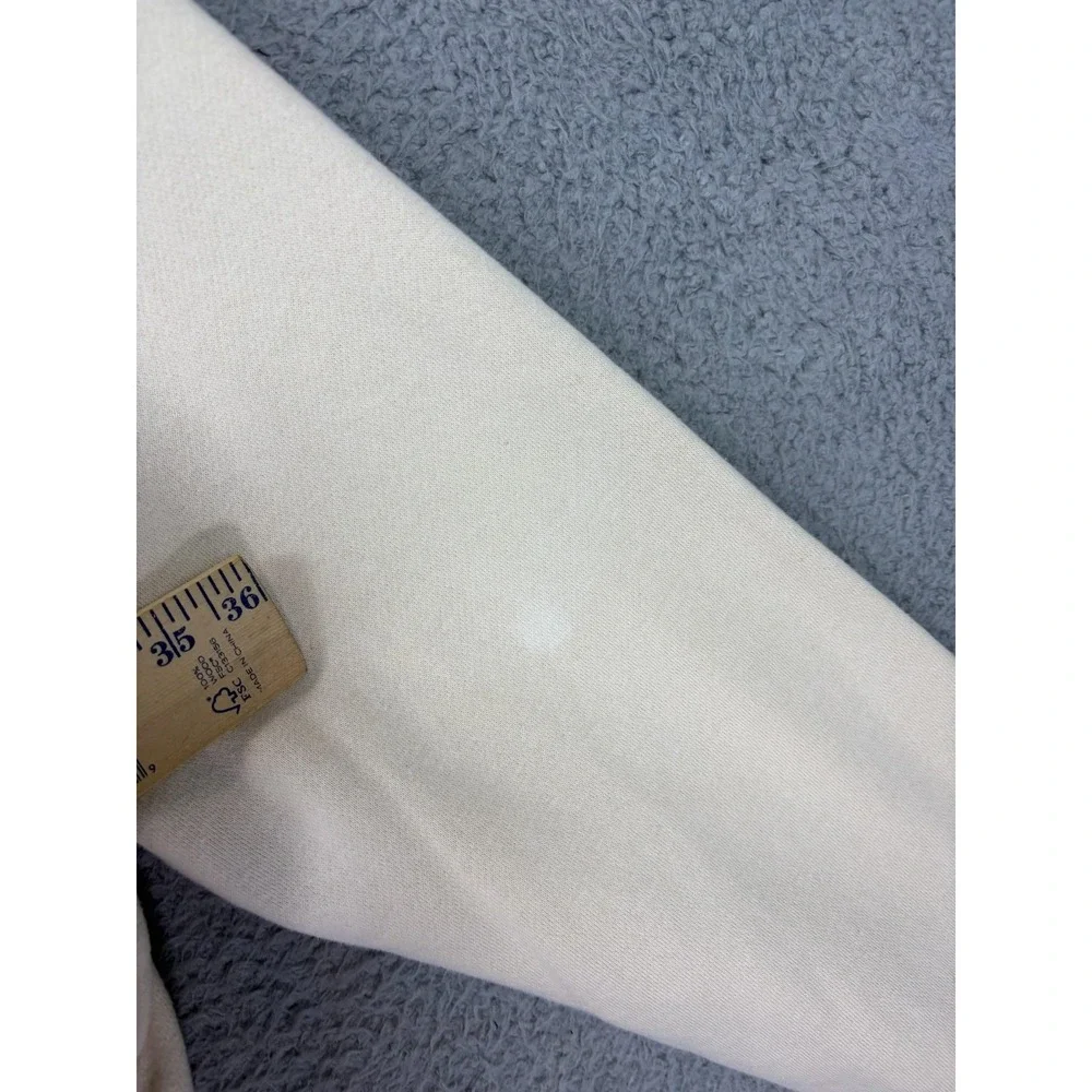 True Religion Hoodie Jacket Mens XL White Full Zip Fleece Buddha Graphic Back